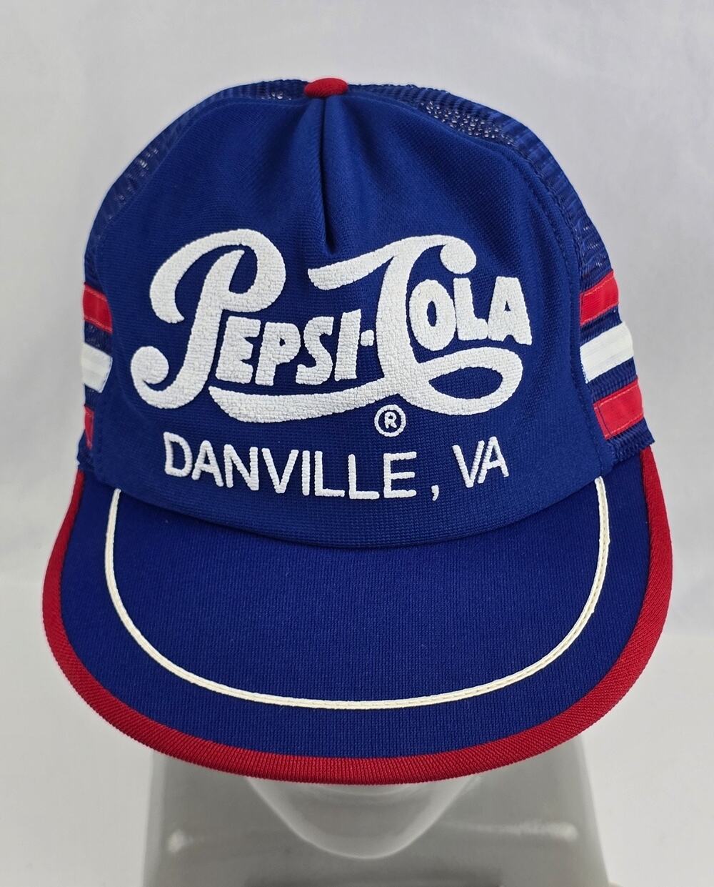 Vintage Pepsi Cola 3-Stripe Danville, VA City snapback Hat USA Made